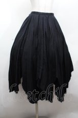 画像1: BPN / ガーゼイレヘムロングスカート  黒 S-26-04-20-051-GO-SK-HR-ZS (1)