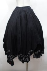 画像3: BPN / ガーゼイレヘムロングスカート  黒 S-26-04-20-051-GO-SK-HR-ZS (3)