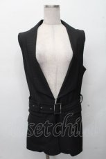 画像1: BPN FOR MEN / ベルト付きベスト  黒 S-26-04-20-018-GO-BL-HR-ZS (1)