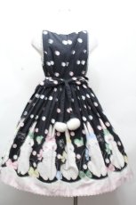 画像4: Angelic Pretty / マシュマロバニー襟付ジャンパースカート  黒 S-26-04-20-026-AP-OP-AS-ZS (4)