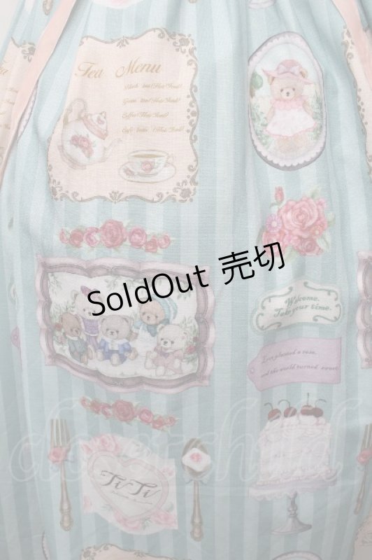 画像3: axes femme kawaii / ティティ×ベアファミリーワンピース  グリーン S-26-04-21-039-AX-OP-AS-ZS (3)