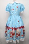 画像2: 中国ロリータ / デザートプリントワンピース  サックス S-26-04-21-040-LO-OP-HR-ZS (2)