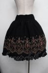 画像2: axes femme / カラー刺繍レースアップスカート  黒 S-26-04-21-054-AX-SK-HR-ZS (2)