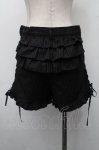画像2: PEACE NOW / ストライプサイドレースアップショートパンツ  黒 S-26-04-21-056-PU-PA-HR-ZS (2)