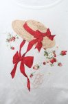画像3: PINK HOUSE / Straw-berry Hatプリントカットソー  白 S-26-04-21-008-LO-OP-HR-ZS (3)