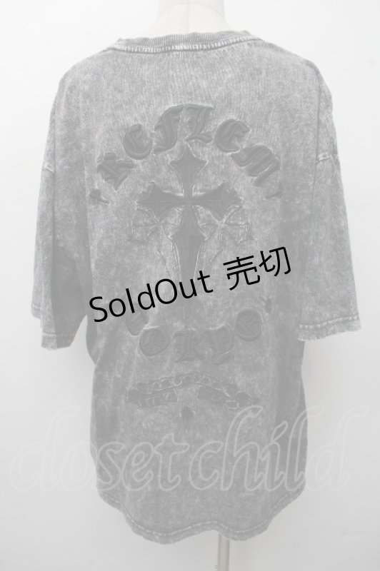 画像2: REFLEM / クロス刺繍Tシャツ  グレー S-26-04-21-022-PU-TS-AS-ZS (2)