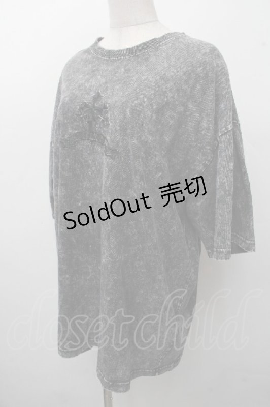 画像3: REFLEM / クロス刺繍Tシャツ  グレー S-26-04-21-022-PU-TS-AS-ZS (3)
