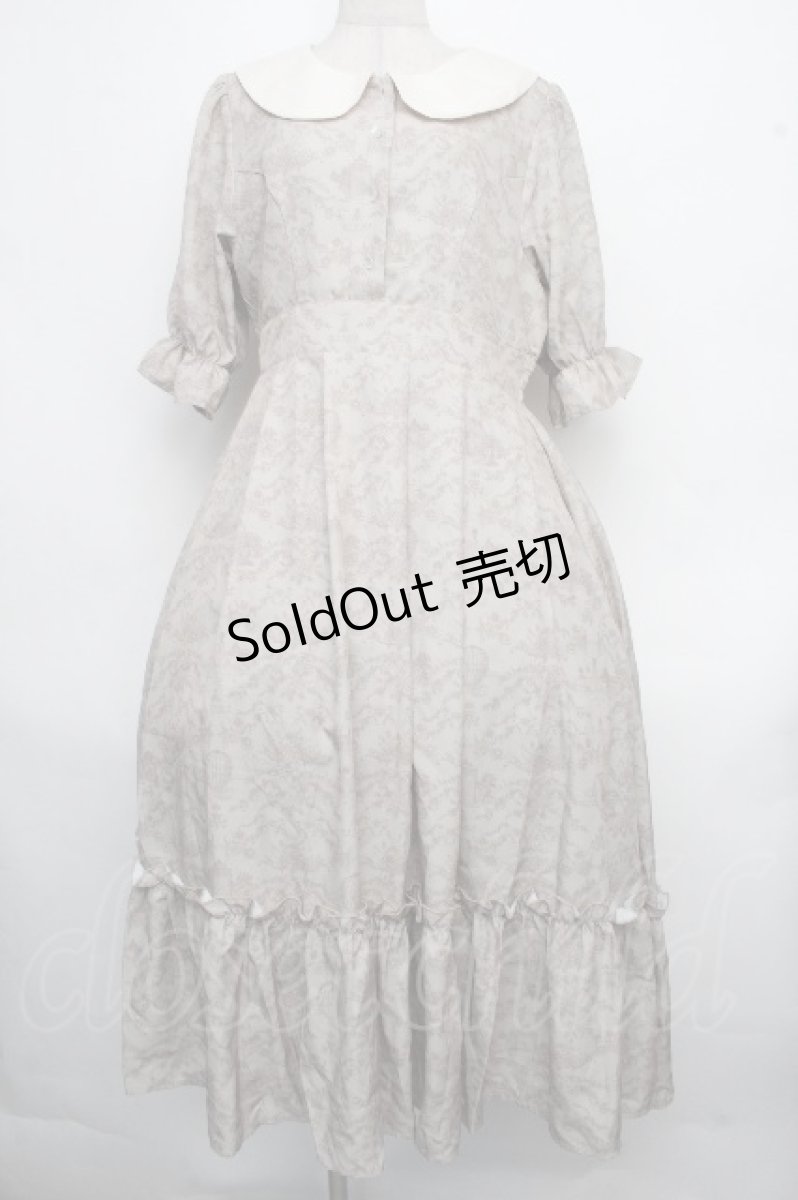 画像1: m petit by misako / NINA’S/トワルドジュイワンピース L ベージュ S-26-04-21-025-LO-OP-HR-ZS (1)