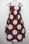 画像1: Emily Temple cute / BIGドットキャミソールワンピース  ブラウンｘピンク S-26-04-21-027-ET-OP-AS-ZS (1)
