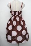 画像2: Emily Temple cute / BIGドットキャミソールワンピース  ブラウンｘピンク S-26-04-21-027-ET-OP-AS-ZS (2)