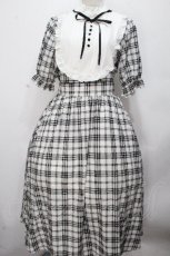 画像1: m petit by misako / チェックキリカエワンピース M 白ｘ黒 S-26-04-24-035-LO-OP-AS-ZS (1)
