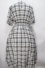 画像2: m petit by misako / チェックキリカエワンピース M 白ｘ黒 S-26-04-24-035-LO-OP-AS-ZS (2)