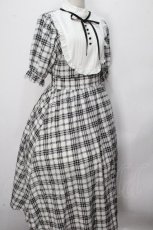 画像3: m petit by misako / チェックキリカエワンピース M 白ｘ黒 S-26-04-24-035-LO-OP-AS-ZS (3)