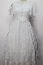 画像1: evelyn / 花柄ストライプロングワンピース  サックス S-26-04-24-036-LO-OP-HR-ZS (1)