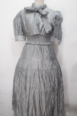 画像1: An MILLE / ボウタイ付きワンピース  グレー S-26-04-24-037-EL-SK-HR-ZS (1)