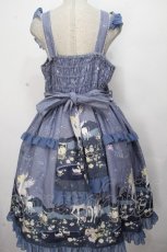 画像2: metamorphose / 【プラスサイズ】twinkle journeyフリルジャンパースカート 2 スモーキーサックス S-26-04-24-038-ME-OP-HR-ZS (2)