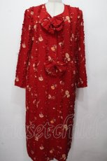 画像1: PINK HOUSE / 花柄フリルワンピース  赤 S-26-04-24-042-LO-OP-HR-ZS (1)