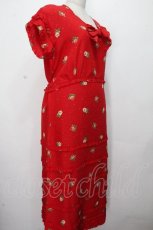 画像3: PINK HOUSE / フリルボーダー花柄ワンピース  赤 S-26-04-24-043-LO-OP-HR-ZS (3)