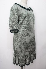 画像3: axes femme / プリントサテンワンピース  グリーン S-26-04-24-048-AX-OP-HR-ZS (3)