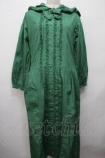 画像1: PINK HOUSE / ピンタックリボンフード付きワンピース  グリーン S-26-04-24-050-LO-OP-HR-ZS (1)