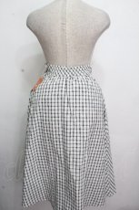 画像2: an another angelus / ドビーチェックフレアースカート  白 S-26-04-24-055-CA-SK-AS-ZS (2)