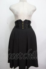 画像1: axes femme / レースアップハイウエストスカート  黒 S-26-04-24-058-AX-SK-AS-ZS (1)