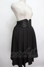 画像3: axes femme / レースアップハイウエストスカート  黒 S-26-04-24-058-AX-SK-AS-ZS (3)