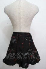 画像2: Channel H / プリントプリーツデニムスカート  黒ｚ赤 S-26-04-24-059-HN-SK-HR-ZS (2)