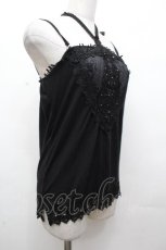 画像3: axes femme / モチーフレース使いホルターキャミソール  黒 S-26-04-24-008-AX-TO-AS-ZS (3)