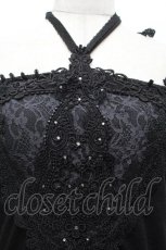 画像4: axes femme / モチーフレース使いホルターキャミソール  黒 S-26-04-24-008-AX-TO-AS-ZS (4)