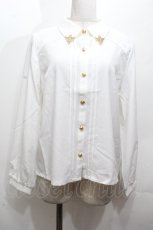 画像1: axes femme POETIQUE / 衿金具付きブラウス  白 S-26-04-24-015-AX-BL-AS-ZS (1)