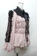 画像3: metamorphose / コウモリ付け襟シャーリングブラウス 1 ピンク S-26-04-24-020-ME-BL-HR-ZS (3)