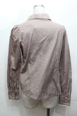 画像2: Blue rouge / ストライプブラウス  ブラウン S-26-04-24-021-CA-TO-AS-ZS (2)