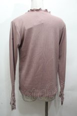 画像2: axes femme / カラーチュールレースリブプルオーバー  ピンク S-26-04-24-022-AX-TO-AS-ZS (2)