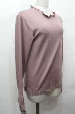 画像3: axes femme / カラーチュールレースリブプルオーバー  ピンク S-26-04-24-022-AX-TO-AS-ZS (3)