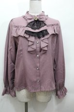 画像1: axes femme / リボン×ジャボブローチ付ブラウス M ピンク S-26-04-24-023-AX-BL-AS-ZS (1)