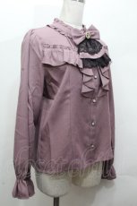 画像3: axes femme / リボン×ジャボブローチ付ブラウス M ピンク S-26-04-24-023-AX-BL-AS-ZS (3)