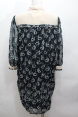 画像2: axes femme / エッフェル塔柄チュニック  黒 S-26-04-24-025-AX-OP-HR-ZS (2)