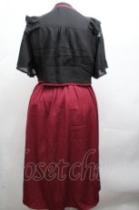 画像2: axes femme POETIQUE / レイヤード風チャイナワンピース  ワインｘ黒 S-26-04-24-027-AX-OP-AS-ZS (2)