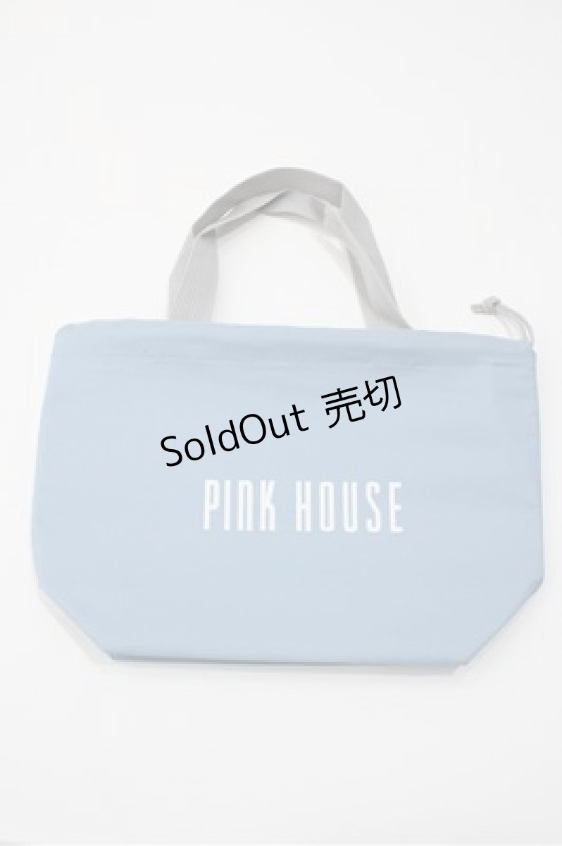 画像1: PINK HOUSE / 保冷巾着バッグ  サックス S-26-04-25-005-LO-BG-AS-ZS (1)