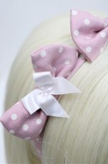 画像4: BABY,THE STARS SHINE BRIGHT / Dotツイルの3つリボンカチューシャ  ピンク S-26-04-25-039-BA-AC-HR-ZS (4)