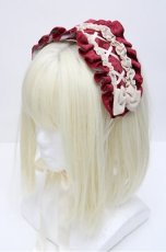 画像1: ATELIER PIERROT / Eleanorヘッドドレス  ワイン S-26-04-25-042-EL-AC-AS-ZS (1)