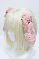 画像1: 中国ロリータ / ドッグイヤークリップ  ピンク S-26-04-25-044-LO-AC-HR-ZS (1)