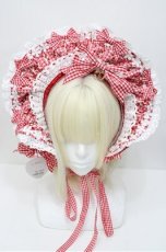 画像2: BABY,THE STARS SHINE BRIGHT / Floriana Ribbonボンネット  赤 S-26-04-25-045-BA-AC-AS-ZS (2)
