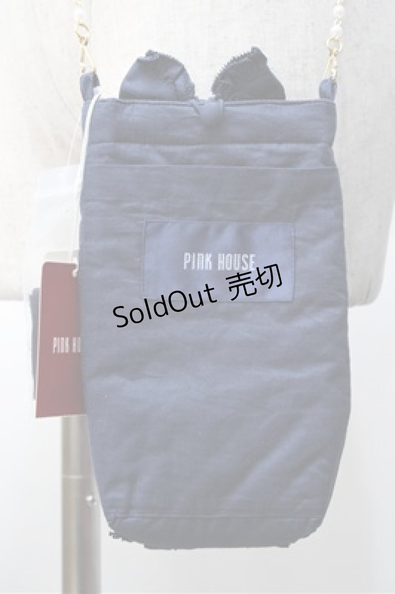 画像2: PINK HOUSE / パールチェーンスマホポシェット  ネイビー S-26-04-25-050-LO-BG-HR-ZS (2)