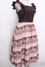 画像3: axes femme POETIQUE / ガトーシュクレフリルワンピース M 茶 S-26-04-25-1030-AX-OP-SZ-ZS (3)