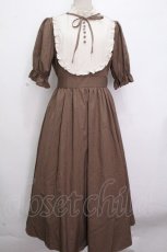 画像1: m petit by misako / ナシジムジキリカエワンピース M ブラウン S-26-04-25-1032-LO-OP-AS-ZS (1)
