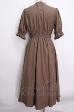 画像2: m petit by misako / ナシジムジキリカエワンピース M ブラウン S-26-04-25-1032-LO-OP-AS-ZS (2)