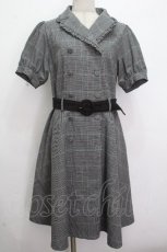 画像1: axes femme POETIQUE / グレンチェックワンピース M グレー S-26-04-25-1034-AX-OP-TE-ZS (1)
