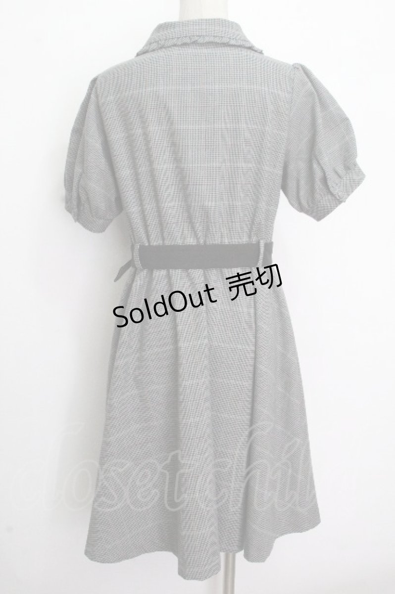 画像2: axes femme POETIQUE / グレンチェックワンピース M グレー S-26-04-25-1034-AX-OP-TE-ZS (2)
